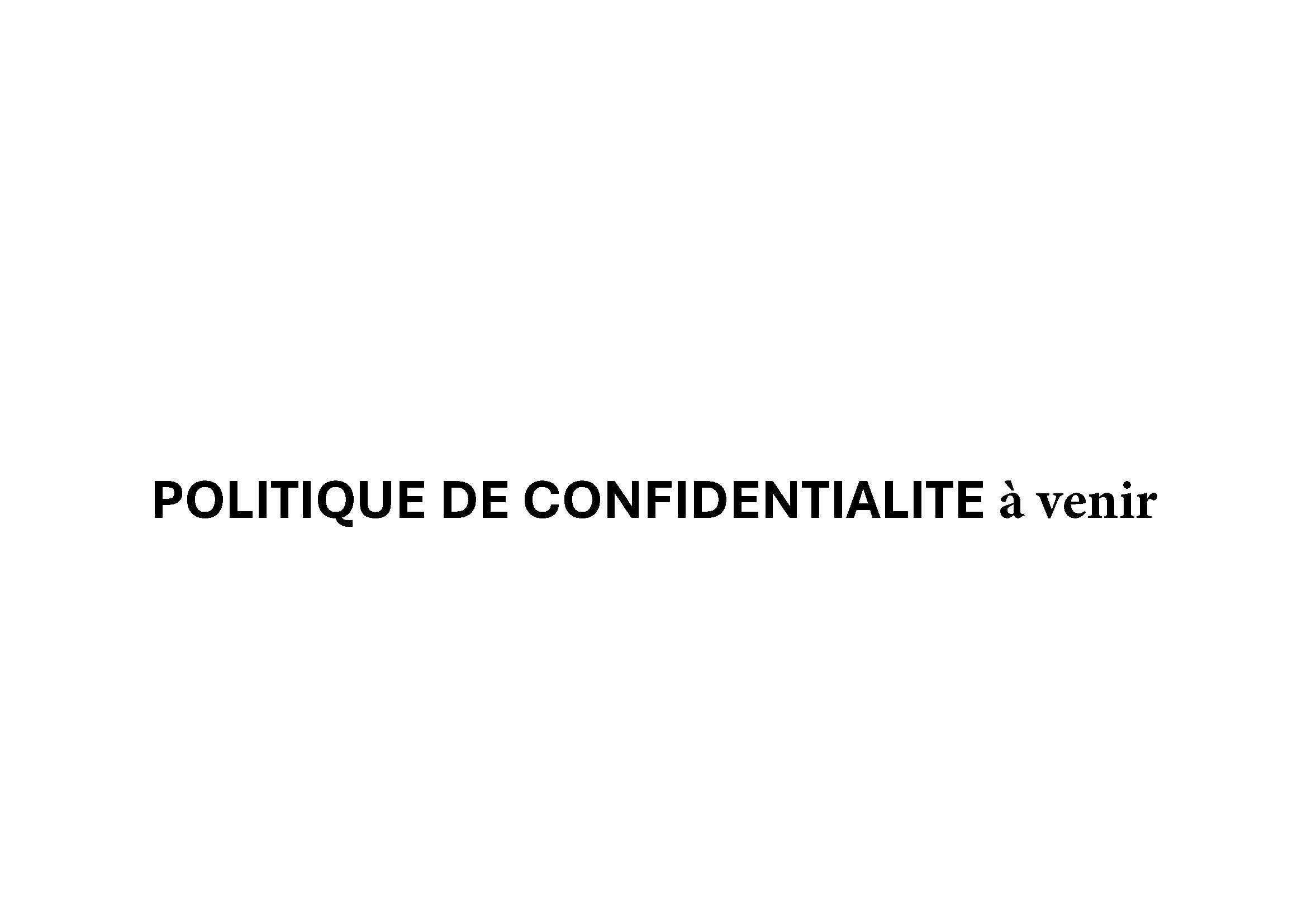 Politique de confidentialité — page 1